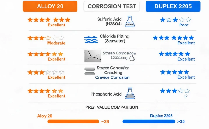 Alloy 20 And Duplex 2205 Alloy 20 And Duplex 2205