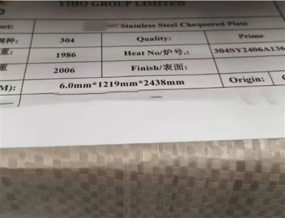 Successful Delivery Of 28 Pieces Of 304 2B Stainless Steel Checker Plates To ...