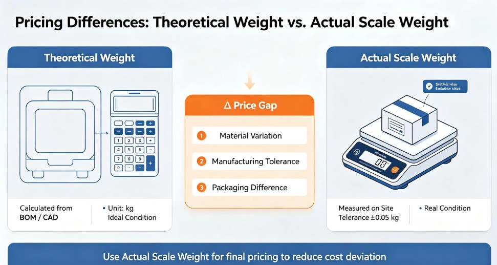 Theoretical Weight" Vs. "Actual Scale Weight Theoretical Weight" Vs. "Actual Scale Weight